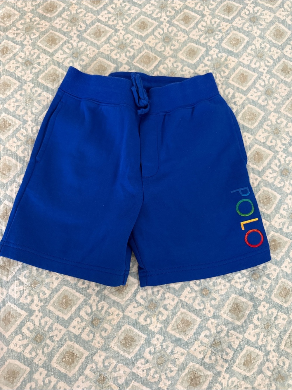 Polo by Ralph Lauren Boys' Royal Blue Cotton Drawstring Shorts “Ombré”
